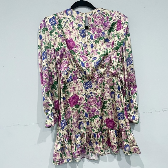 RARE Zara NWT Satin Effect Print Dress - Picture 11 of 11